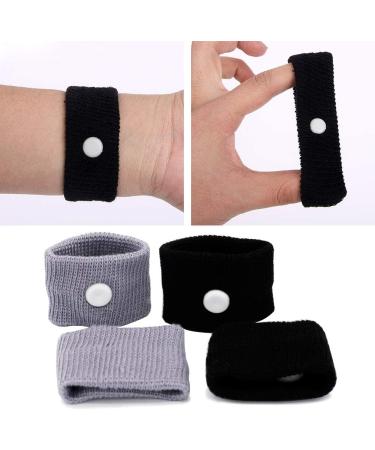 Travel Motion Sickness Relief Wristband for Natural Nausea Relief - Grey/Black - Buy Online on GoSupps.com