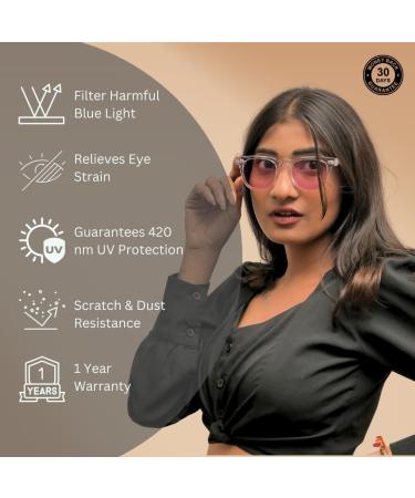 Unisex FL41 Tinted Blue Block Glasses for Migraine Relief | Lucid Clear Light Sensitivity & Photophobia Relief (Size M - Buy Online on GoSupps.com