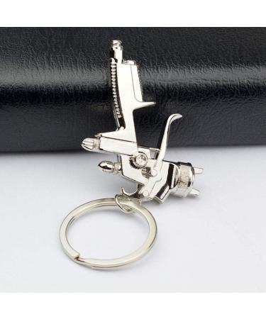Acxico 2pcs Silver Metal Spray Paint Gun Keychain Pendant Set - Stylish Accessories - Buy Online on GoSupps.com