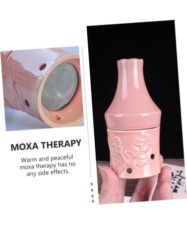 FOMIYES Peach Blossom Moxibustion Ceramic Bottle - Unique Moxa Heating Tank for Muscle Relief - Pink Moxibustion Pot for International Shipping - Buy Online on GoSupps.com