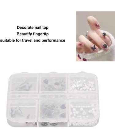 3D Black White Butterfly Nail Charms Nail Glitter Charm Rhinestones Ornaments Nail Art Decorations Glitter Accessories for DIY Craft Nail Art Design Manicure Decor - Buy Online on GoSupps.com