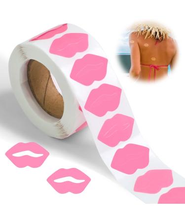 Tanning Stickers | 500 Pack | Spray Tan | Tanning Bed | Outdoors | Body Decals (Lip)