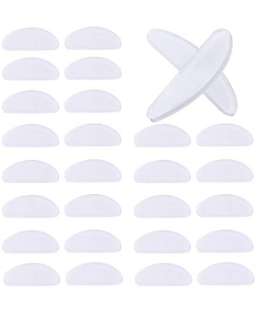 18 Pairs Eyeglasses Nose Silicone Pads Glasses Adhesive Anti-Slip Nosepads for Eyeglass Glasses Sunglasses (Transparent and Black, 1mm) 1 mm Transparent