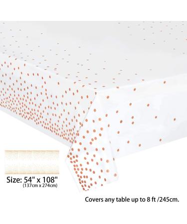 201 PCS Disposable Plates Rose Gold Party Supplies Polka Dots Paper Plates include 50 Dinner Plates 50 Dessert Plates 50 Napkins 50 Cups 1 Plastic Tablecloth for Baby Shower Wedding Birthday - Buy Online on GoSupps.com