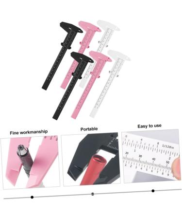 Healeved 6pcs Locating Rule Eyebrow Sliding Gauge Face Tools Eyebrow Double Scale Ruler Plastic 21x7.5cm Assorted Color - Buy Online on GoSupps.com
