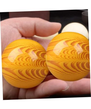 Inoomp 6 STK Health Balls - Seemweide Muscle Relaxation Chinese Baoding Balls | Natural Resin Massage Bath Balls | 5x5cm | Yellow | International Shipping - Buy Online on GoSupps.com