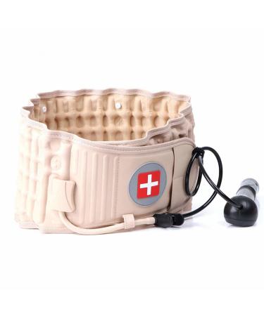 FBITE Lumbar Traction - Lumbar Support Belt - Inflatable Pull Agent for Relieves Back Muscles Relieves Pain
