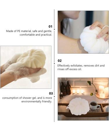 Healifty 2pcs Large Bath Ball - Adhesive Wall Hangers Tub Cleaner Shower Sponge Body Scrubber & Loofah | Premium Bath Sponges for Adults & Babies - Buy Online on GoSupps.com