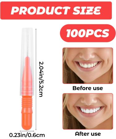 ACBOOR Interdental Brushes - 100 Pieces Toothpick Cleaner for Personal Dental Care | Space Cleaning Room Brushes - Buy Online on GoSupps.com