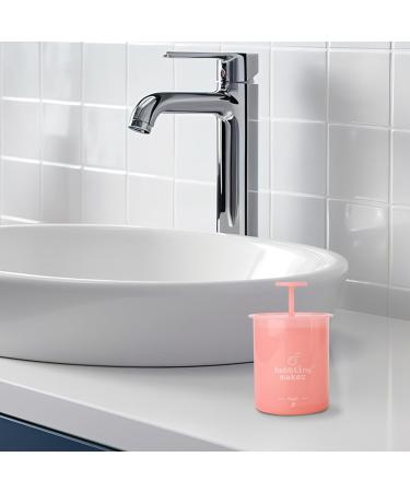 VENCENTE Face Wash Foamer | Portable Manual Face Cleanser Foaming Bottle | Ergonomic Facial Cleansing Tool Skincare Cleanser Foam Maker for Travel Household Pink - Buy Online on GoSupps.com