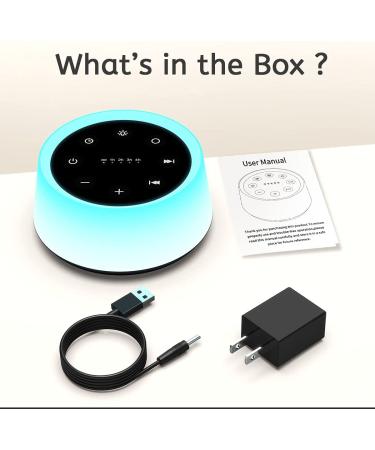 ColorsNoise Sound Machine | 30 Soothing Sounds | 12 Colors Baby Night Light | Memory Function | T-Black - Buy Online on GoSupps.com