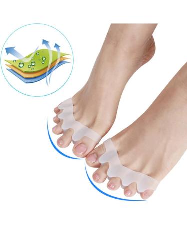 Soft Gel Toe Spreader for Hallux Valgus Relief - 2 Pairs Silicone Toe Separator | Unisex Bunion Care - Buy Online on GoSupps.com