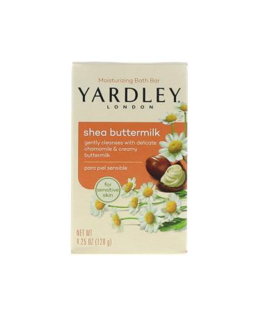 Yardley Bath Bar Of London Shea Buttermilk 120 G/4.0 Oz Moisturising Bath Soap Bar (Pack Of 3)