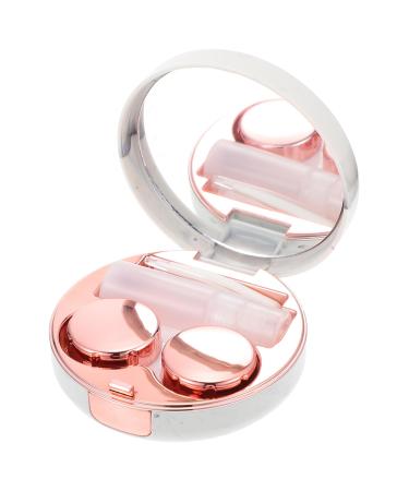 Solustre 1 Set-Box Contact LINSSENSENTION Eye contact holder container for eye contact tweezers for contact lens holder Travel eye care set Set plastic mirror box white