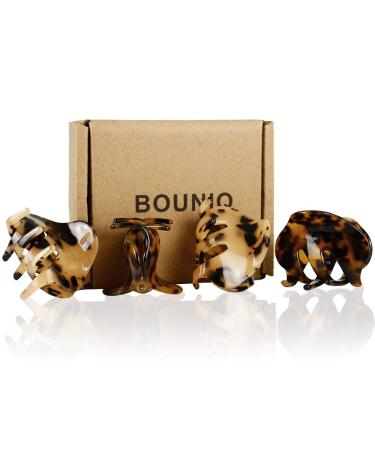 4 Pack 2.1 Inch Tortoise Shell Hair Claw Clips - French Design Hair Barrettes for Women and Girls - Buy Online on GoSupps.com