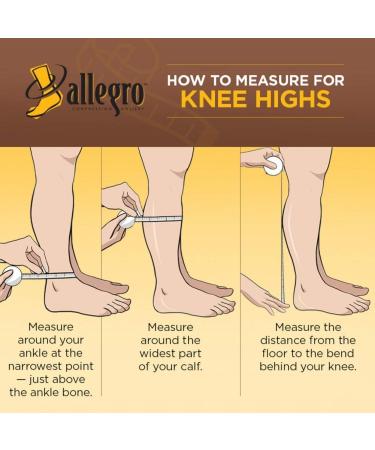 Allegro 20-30 mmHg Compression Socks | Comfortable Sheer Support Stockings - Knee High Closed Toe - Buy Online on GoSupps.com