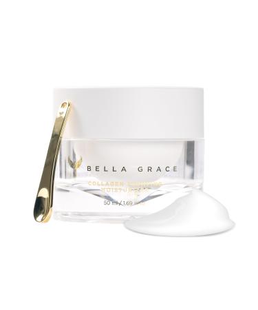Bella Grace Collagen Plumping Face Moisturizer Hydrating Skin Care Daily Moisturizer Face Cream with Peptides Squalane Polyglutamic Acid Plumps Nourishes Supports Fine Lines Wrinkles 1.7 fl oz