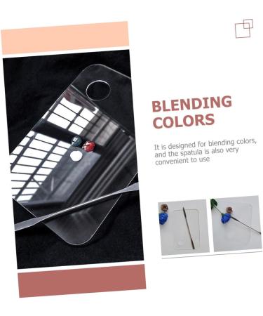STOBAZA 3 ensembles Palette de Maquillage Transparente Acrylique avec Spatules Accessoires Manucure pour M langer Vernis Ongles Fond de Teint Pigments et Rouges L vres Surface Plane - Buy Online on GoSupps.com