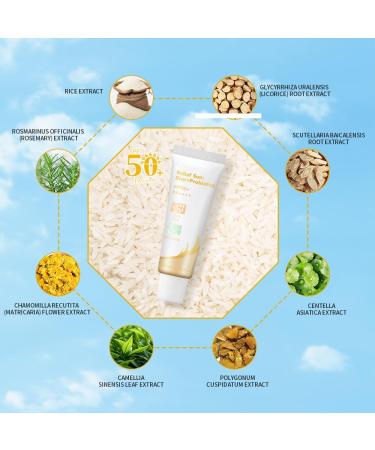 Organic Rice Probiotic Sunscreen SPF 50+ | Sun Relief with Niacinamide & Vitamin E | Gentle Face Sunscreen - All Skin Types - Buy Online on GoSupps.com