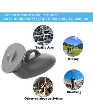 Urinal Bottle Urinals for Men 800ML Plastic Pee Bottle Portable Male Urinals with Spill Proof Lid for Travel Emergency and Hospital - Buy Online on GoSupps.com