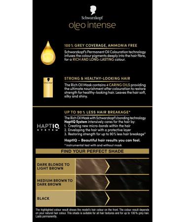 Schwarzkopf Oleo Intense Permanent Intense Black Hair Color - 115g (Pack of 1) - Buy Online on GoSupps.com