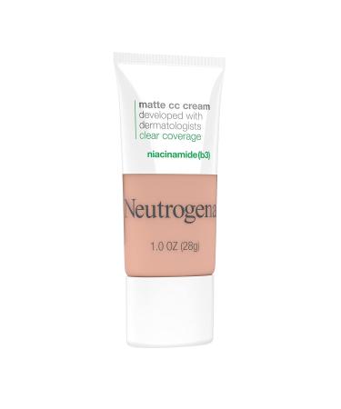 Neutrogena Clear Coverage Flawless Matte CC Cream - Full-Coverage Color Correcting Makeup Hypoallergenic & Oil-Free Niacinamide Infused Cool Beige - 1 oz - Buy Online on GoSupps.com
