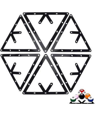 TIHOOD 6PCS Magic Ball Rack Holder Sheet Billiards Triangle Cue Accessories for Magic Ball Rack 8, 9, and 10 Ball Combo Pack and Snooker