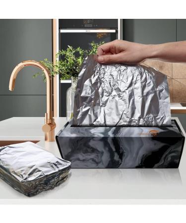 Non-Stick Aluminum Foil with Sliding Cutter Box - Heavy Duty Wrap Dispenser, Cooking Sheet - 12x325sq ft - 0.02microns - Buy Online on GoSupps.com