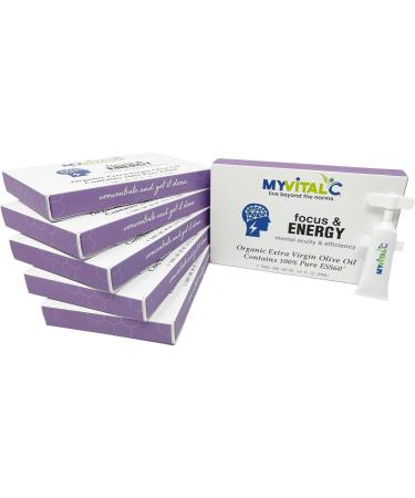 Focus & Energy Supplement - Pure ESS60 in Organic Extra Virgin Olive Oil - 30 Day Supply (150 ML) - Pack of 6 - Boost Your Productivity - Buy Online on GoSupps.com