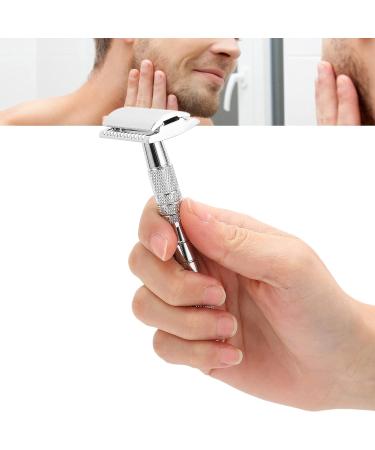 Double Edge Razor for Men - Professional Old-Fashioned Zinc Alloy Hand Razor | Perfect for Hairdressing & Home Use - Buy Online on GoSupps.com