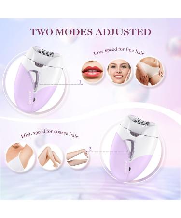 Pluxy Epilator for Women - 36 Tweezers Portable Facial Hair Removal 2-Speed Adjustable for Face Lips Arms Underarms Legs & Bikini | International Shipping - Buy Online on GoSupps.com