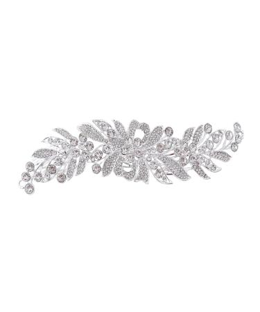 NUSITOU Hair Comb Wedding Side Comb Flower Girl Basket Pearl Headpiece French Side Combs Pearl Hair Clips Pearl Clips for Hair Bridal Hair Clips Full Diamond Bride Zinc Alloy Accessories