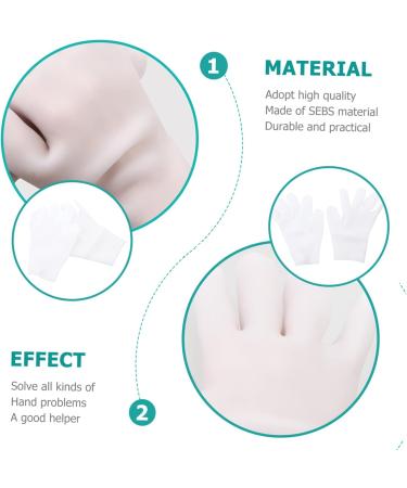 FRCOLOR 1 Pair Moisturizing Cracked Gel Hand Moisturizing Gel Mittens Ladies Mittens Grade Night Miss Sebs White Anti Wrinkle Cosmetic - Buy Online on GoSupps.com