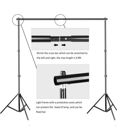 SLOW DOLPHIN 10Ft Adjustable Backdrop Support System Kit - Studio Quality Background Stand with Carry Bag - Buy Online on GoSupps.com