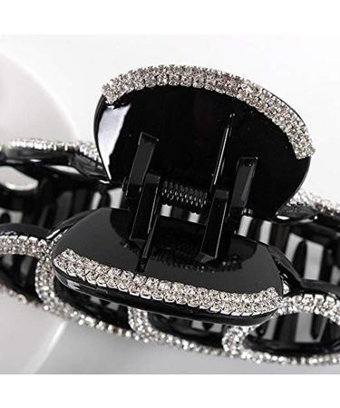 Voarge Acrylic Hair Clip for Thick Hair Monochrome Rhinestone Ponytail Gripper | Strong Hair Accessories - Buy Online on GoSupps.com