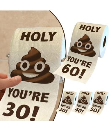 Clisted 2 Roll Funny Toilet Paper Roll Birthday Gifts for Women Men Gift Toilet Paper Bathroom Prank Joke Fun Paper 40 - Buy Online on GoSupps.com