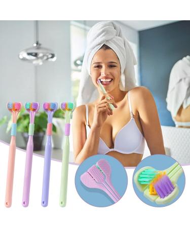 2 Pack Soft Bristle V-Shaped Toothbrush for Adults | Non-Slip 3/4 Length Cleaning Brush - Ideal for Gentle Oral Care - Buy Online on GoSupps.com