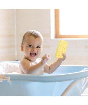 Kids Sponge Bath - Soft and Absorbent Cartoon Cleaning Sponge Kids Bathing Sponge | Soft and Absorbent Cartoon Cleaning Sponge Reusable Natural Kids Bath Sponges for Delicate Skin Shower Yellow - Buy Online on GoSupps.com