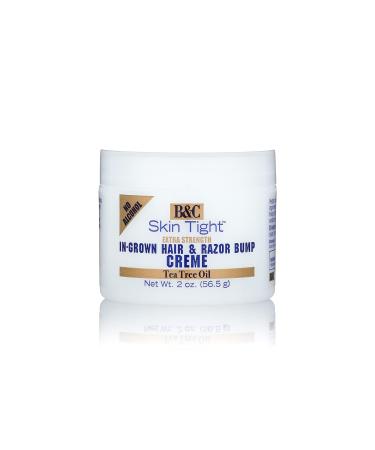 B&C SKIN TIGHT In-Grown Hair and Razor Bump Creme - Extra Strength - Repair - Heal - Soothe - 2 Ounces