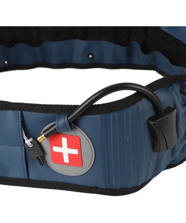 Herchr Inflatable Waist Support Belt - Lumbar Vertebrae Girdle for Lower Back Relief | Decompression Orthosis for Men & Women - Blue - Buy Online on GoSupps.com