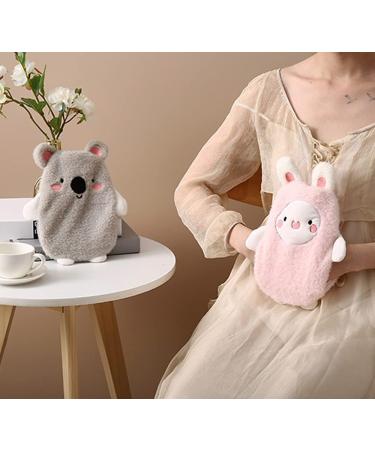 Premium Hot Water Bottle with Soft Cover - 0.5L Natural Rubber Heat Bottle for Kids - Safe & Durable - Koala Gray - Great Gift Idea - Buy Online on GoSupps.com