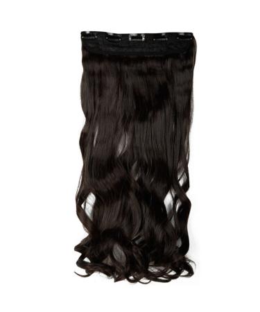 Buy SEGO 61cm Clip-In Hair Extensions - Wavy Dark Brown 120g Human Hair for Whole Head - Realistic & Easy to Use - Buy Online on GoSupps.com