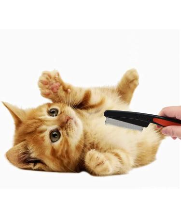 LIDOUK Flea Comb for Dog Cat Flea Lice Tear Stain Remover Pet Combs Fine Tooth Grooming Removal Tool - Buy Online on GoSupps.com