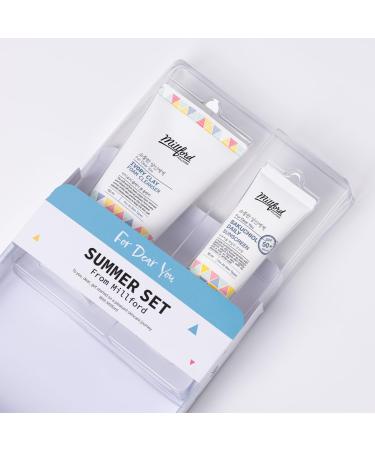 Summer Set: Ivory Foam Cleanser & Bakuchiol Daily Sun Moisturizer - Korean Skin Care Firming & Moisturizing No White Cast Quick Absorption Gift Set - Buy Online on GoSupps.com