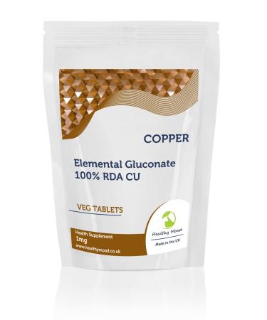 Copper 1mg 120 Tablets - LetterBox Friendly UK Fast Delivery -Elemental Gluconate CU 100% RDA