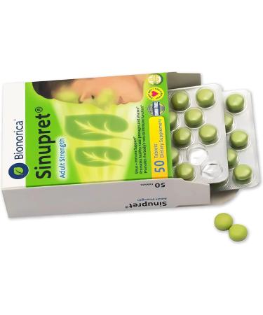 Sinupret Bionorica Sinus Immune Support Adult Strength - 50 Tablets - Buy Online on GoSupps.com