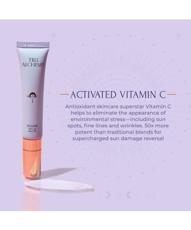 Tru Alchemy Eye Elixir | Cooling Eye Treatment Cream with Caffeine, Hyaluronic Acid, Vitamin C | 0.5 fl oz/14 ml | Reduce Puffiness, Bags, Wrinkles - Buy Online on GoSupps.com