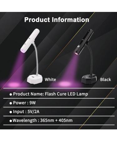 M-CuraLite 2-in-1 Nail Lamp Handheld & Desktop UV/LED Flash Cure with Focus Beam for Gel X & Acrylic Portable Adjustable Ideal for Soft Gel Tips & Nail Repair (White - Buy Online on GoSupps.com