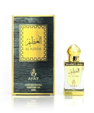 AYAT PERFUMES Perfumed Oil 12ml From Dubai | Musk Halal For Men and Women Alcohol Free | Perfume Extract/Attar For Long Lasting Scent | Arabian scent Made and Designed in Dubai (Al Azeem)