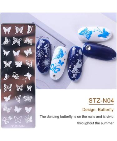 6pcs Stainless Steel Nail Stamping Plates Kit with Stamper and Scraper - Retro Floral Designs for Women's Fashion Art - Buy Online on GoSupps.com